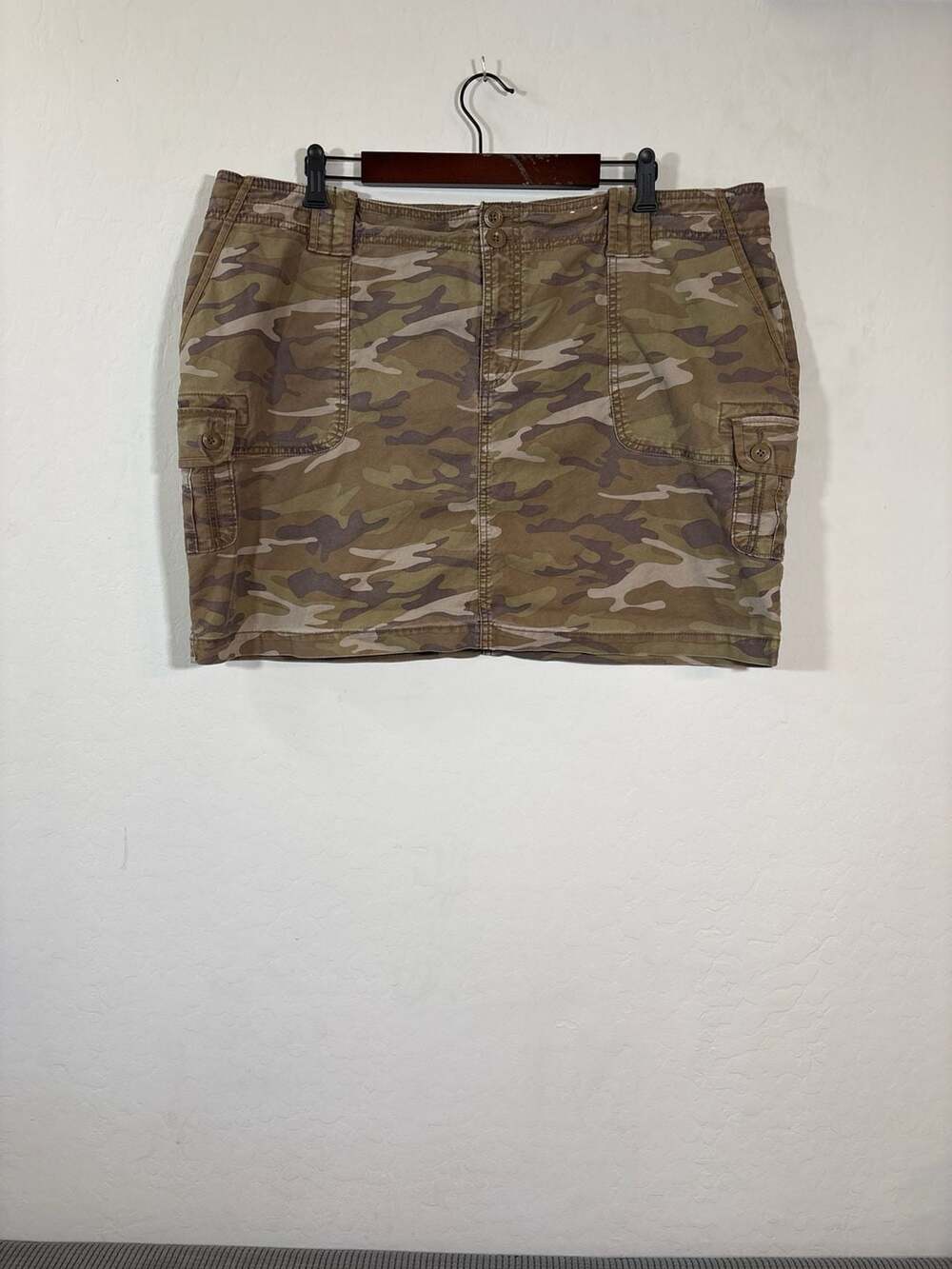 Old Navy Women's Plus Size 20 Camo Cargo Mini Skirt Stretch